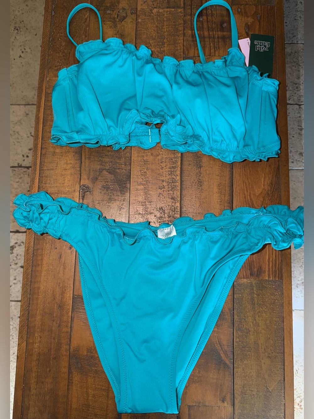 Target Turquoise Ruffled Bikini Set